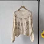 floral lady casual sweater