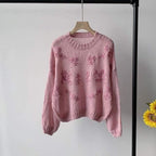 floral lady casual sweater