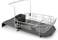 KitchenAid Satin Wire Expandable Dish Rack, 23.18-Inch, Gray