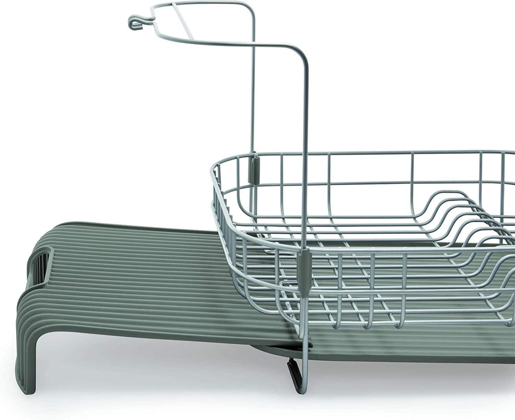 KitchenAid Satin Wire Expandable Dish Rack, 23.18-Inch, Gray