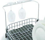 KitchenAid Satin Wire Expandable Dish Rack, 23.18-Inch, Gray