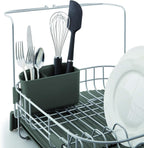 KitchenAid Satin Wire Expandable Dish Rack, 23.18-Inch, Gray