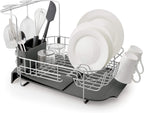 KitchenAid Satin Wire Expandable Dish Rack, 23.18-Inch, Gray