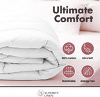 Superity White Twin Duvet Cover - Cotton Breathable &amp; Comfortable Fabric, Protects Mattresses from Dirt, Dust &amp; Dander - Twin Size Duvet Cover (68x86)