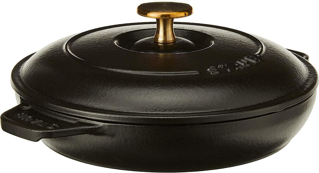 Staub Cast Iron 7.9-inch Round Covered Baking Dish - Matte Black, Made in France