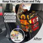 ELONGRIVER Car Trash Can Bin for Car Back Seat Leak Proof, Cute Car Trash Bag Hanging, Vehicle Trash Can for SUV Truck Van, Automotive Car Garbage Cans Front Seat Sunflower