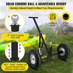 Adjustable Trailer Dolly, 800 Lbs Capacity Trailer Mover Dolly, 15.7" -23.6" Adjustable Height, 2" Ball Trailer Mover with 16" Wheels, Heavy-Duty Tow Dolly for Car, RV, Boat