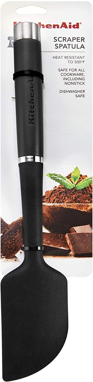 KitchenAid KO031OHOBA Gourmet Scraper Spatula, one size, Matte Black