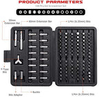 SHYPT Screwdriver 100 in 1 Set Precision 1/4 Inch Slotted Phillips Hex Screw Nuts Bits Ratchet Handle Multifunction Hand Tool Kit