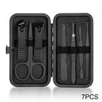 Classic Black Manicure Set Hand Feet Facial  Steel Accessories, 5 Choices