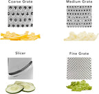 KitchenAid Gourmet 4-Sided Stainless Steel Box Grater with Detachable Storage Container, 10 inches tall, Black