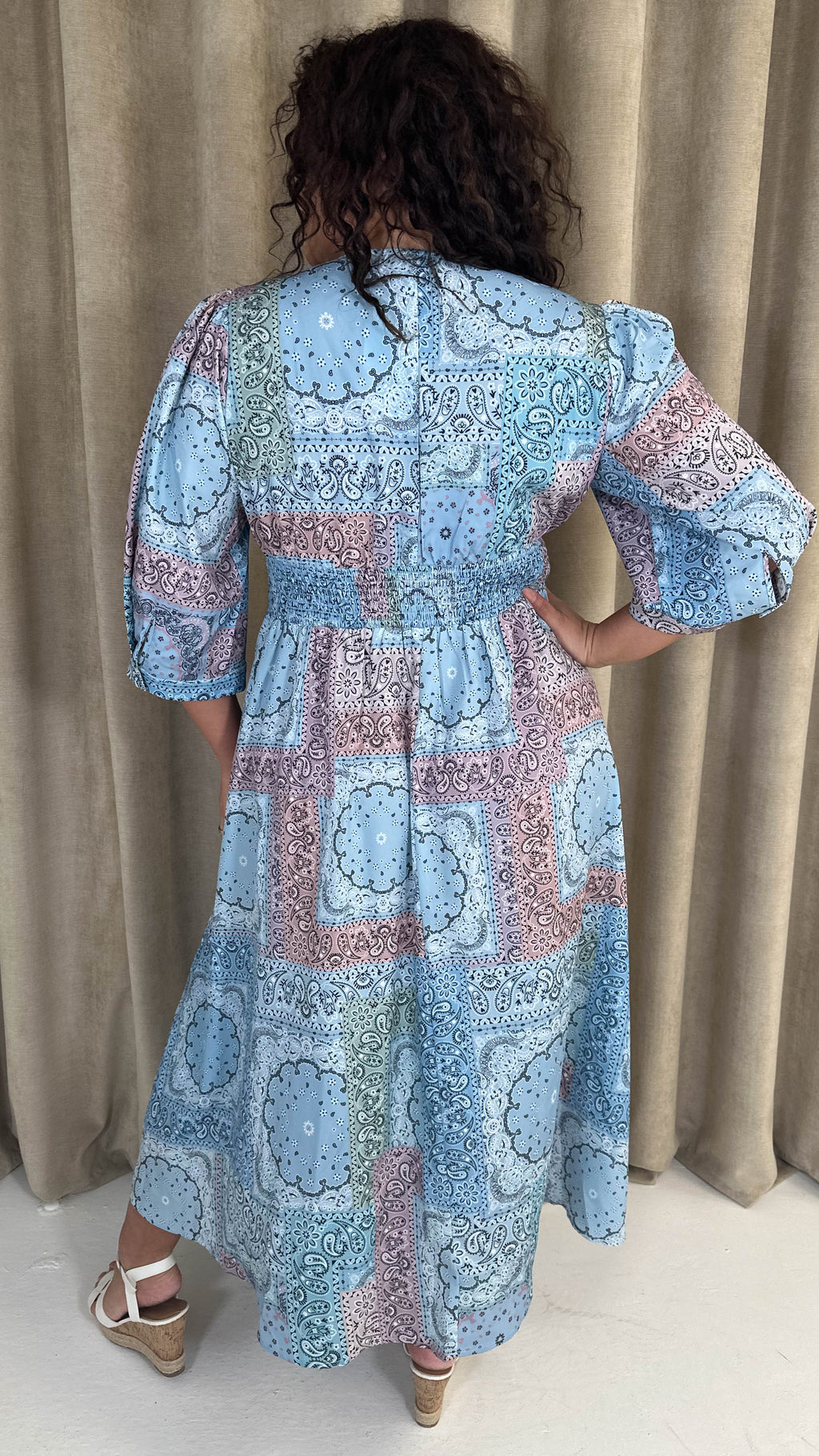 CurveWow Maxi Dress Multi Paisley