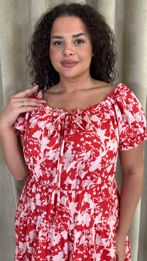CurveWow Bardot Mini Tea Dress