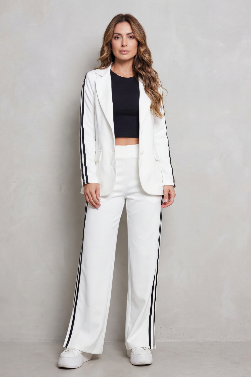 Ishie – Stripe detail – Sporty elegance set