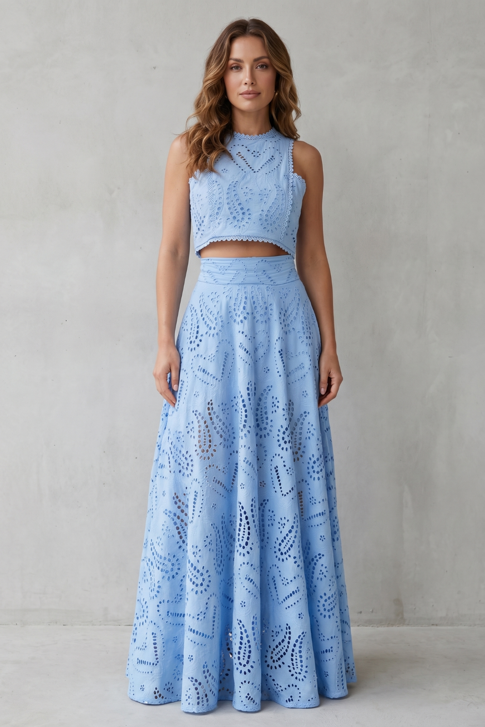 Parivelle – Embroidered lace elegance – Skirt set