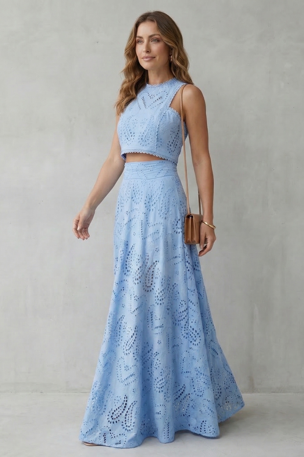 Parivelle – Embroidered lace elegance – Skirt set