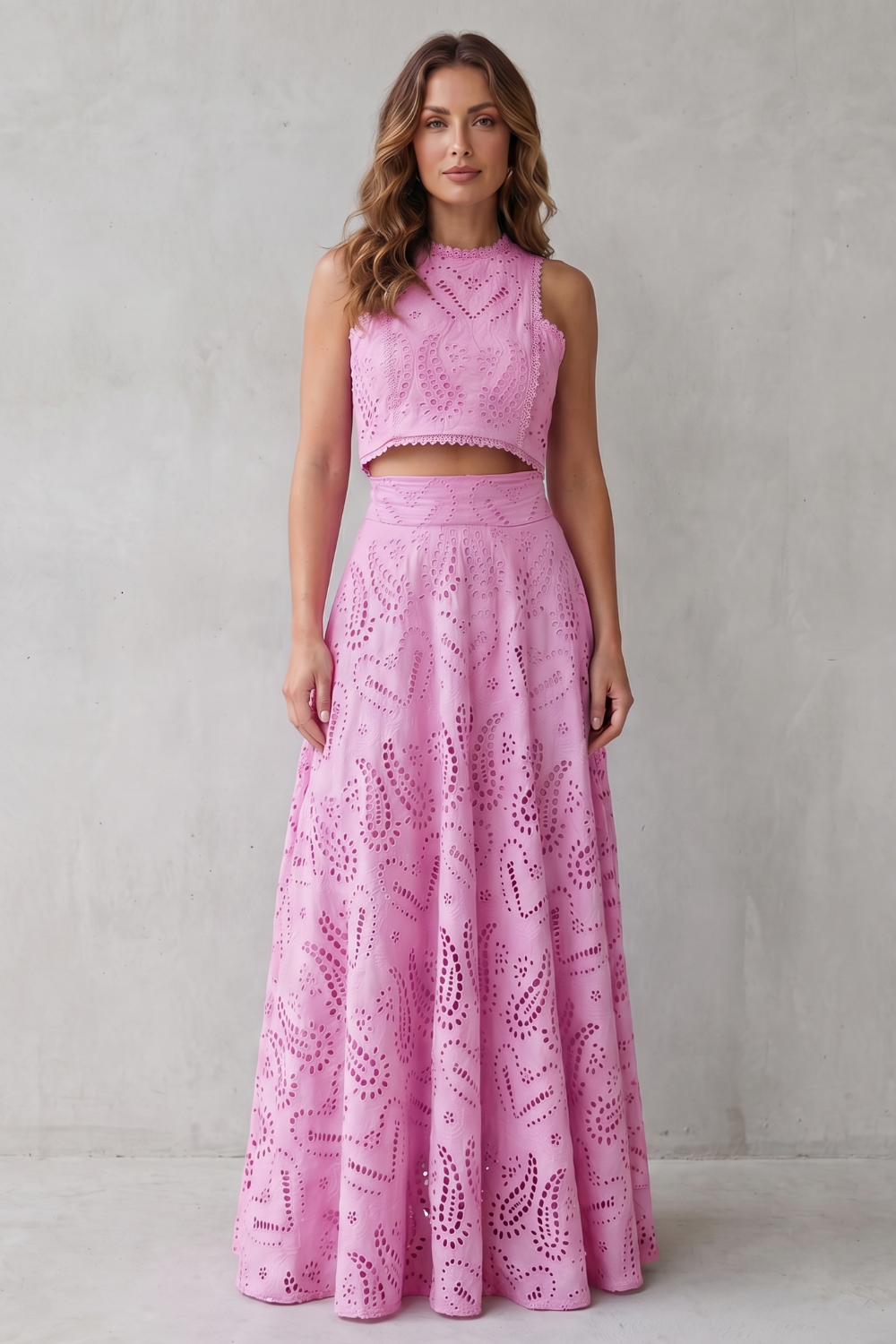 Parivelle – Embroidered lace elegance – Skirt set