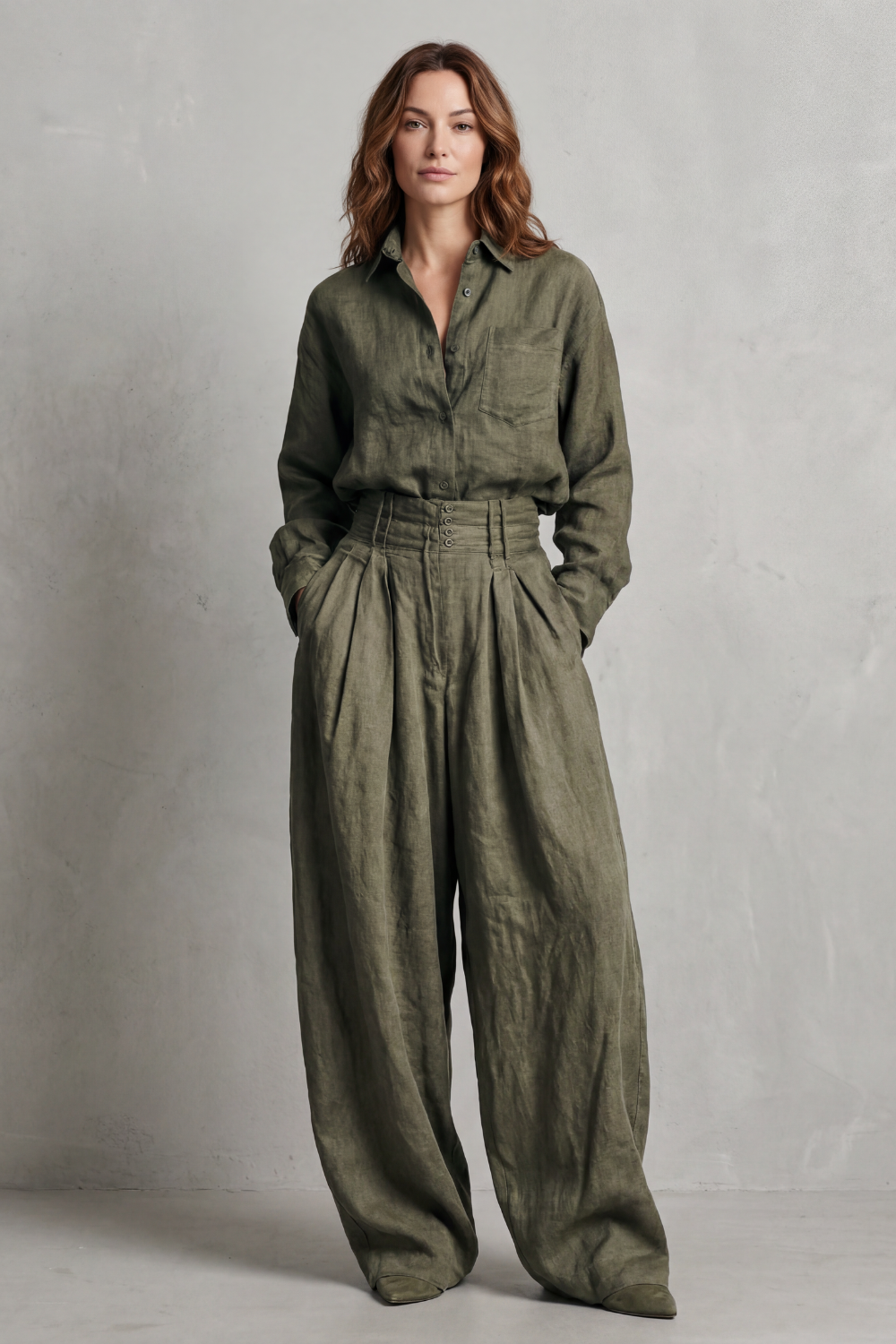 Savrielle – Relaxed neutral tailoring – Two-piece set