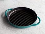 Staub Cast Iron 10-inch Pure Grill - Turquoise, Made in France