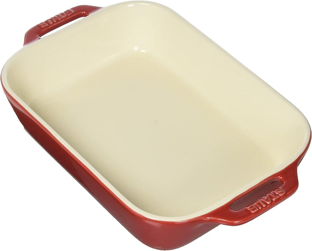 STAUB Ceramics Rectangular Baking Dish, 10.5x7.5-inch, Cherry