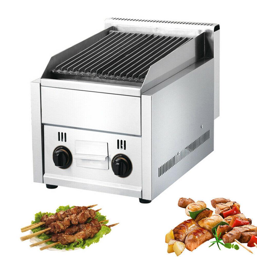 Commercial 2 Burner Gas Pizza Grill  Steel LPG Steak Beefer Gas Grill
