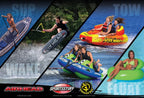 SPORTSSTUFF Super Mable Triple Rider Lake Boat Towable Tube (2 Pack)