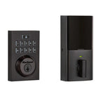 Z-Wave SmartCode 914 Contemporary Single Cylinder Venetian Bronze Electronic Deadbolt Featuring SmartKey Security