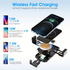 Wireless Car Charger, 15W Qi Fast Charging Auto Clamping Car Charger Phone Mount, Dashboard Air Vent Phone Holder, For  14/13/12/11/X, For Samsung For Galaxy S22+/S21/S10/Note 20