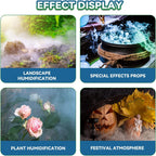 Mxmoonant Mist Maker 10 Head Ultrasonic Pond Fogger 7000ml/H Mist Humidifier with Float 400W Power Supply for Landscape Vegetable Preservation Scenic Magical Atmosphere