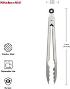 KitchenAid Stainless Steel Utility Tongs, 10.28 Inch