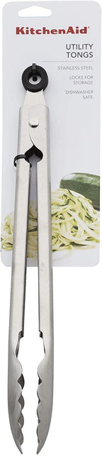 KitchenAid Stainless Steel Utility Tongs, 10.28 Inch