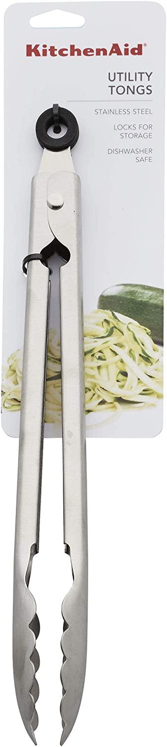 KitchenAid Stainless Steel Utility Tongs, 10.28 Inch