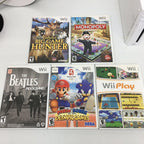 Wii Bundle w/ 5 games, 2 Controllers, 1 Guitar, Super Mario video games