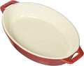 STAUB Ceramics Oval Baking Dish, 9-inch, Cherry