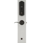 Camelot Aged Bronze Sense Smart Door Lock with Left Handed Accent Lever Door Handleset