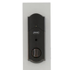 Camelot Aged Bronze Sense Smart Door Lock with Left Handed Accent Lever Door Handleset