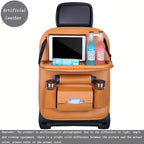 Upgrade Your Car With This Luxury Leather StoraBag And Tray - Perfect For Kids' Snacks And Toys!