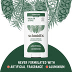 Schmidt's Aluminum Free Natural Deodorant for Women and Men, Fresh Fir &amp; Spice with 24 Hour Odor Protection, Certified Natural, Cruelty Free, Vegan Deodorant 2.65oz 2-pk