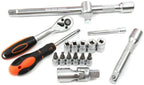 84pcs Professional Hand Tool Set, Include Sockets Ratchet Handle Extension Bar Universal Joint Screwdriver Pliers Screwdriver Spanner