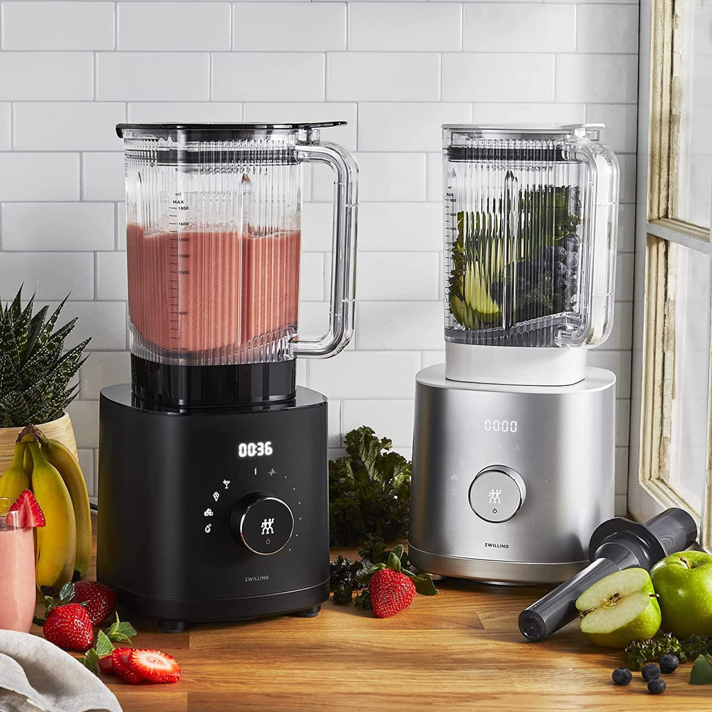 ZWILLING Enfinigy Power Blender, Piranha Teeth Winglet Blade for Ultimate Blending, 6 programs for Ice cream, Smoothies and more, 64oz pitcher, 12 speed, Black