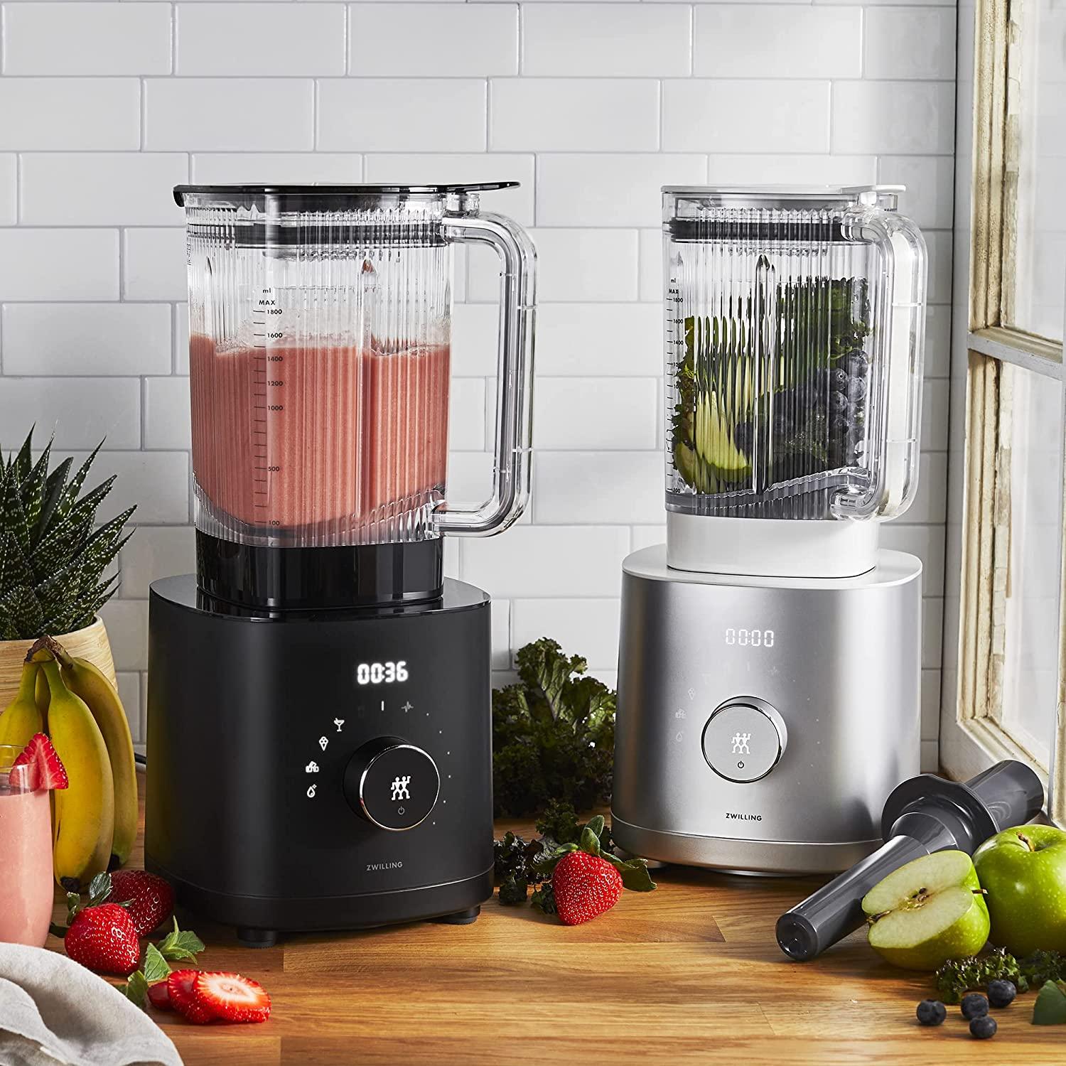 ZWILLING Enfinigy Power Blender, Piranha Teeth Winglet Blade for Ultimate Blending, 6 programs for Ice cream, Smoothies and more, 64oz pitcher, 12 speed, Black