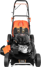 LAGINZA 196CC 22INCH 4-in-1 Self-Propelled Gas Powered Lawn Mower with Bagger Powered by Loncin Extra Cover and Blade