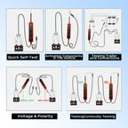 Power Circuit Probe Tester 6-24V DC Test Light Short Circuit Automotive Component Electrical Polarity Identify Continuity Tester Overload Protection