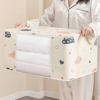 LarCapacity Clothes StoraBag Organizer With Reinforced Handle, Suitable For Blankets, Bedding, Foldable With Sturdy Zipper, Clear Window Christmas, Halloween, Thanksgiving Gift