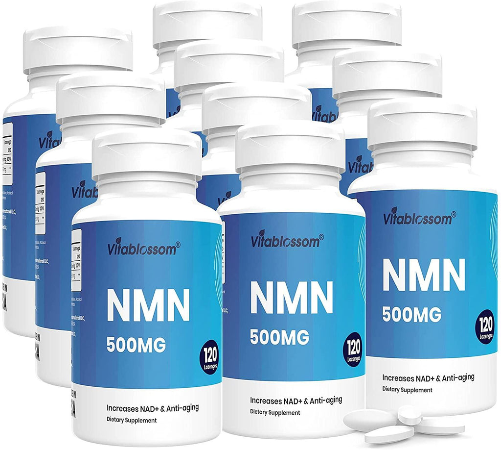Vitablossom Sublingual NMN 500mg x 1200 Tablets-Fast-Acting NMN Supplement Lozenges (Nicotinamide Mononucleotide) -Increase NAD+ & Anti-Aging, Energy Supplement, Cellular Repair & Healthy Supplement