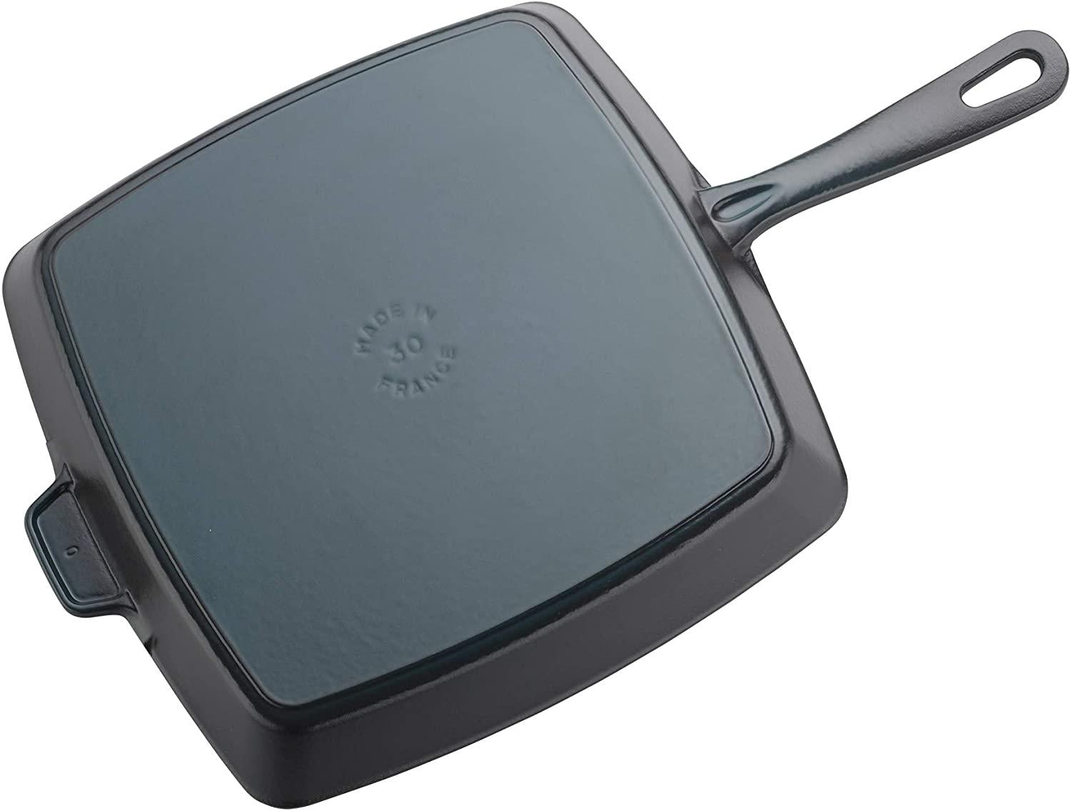 Staub Cast Iron 12-inch Square Grill Pan - Matte Black, Made in France