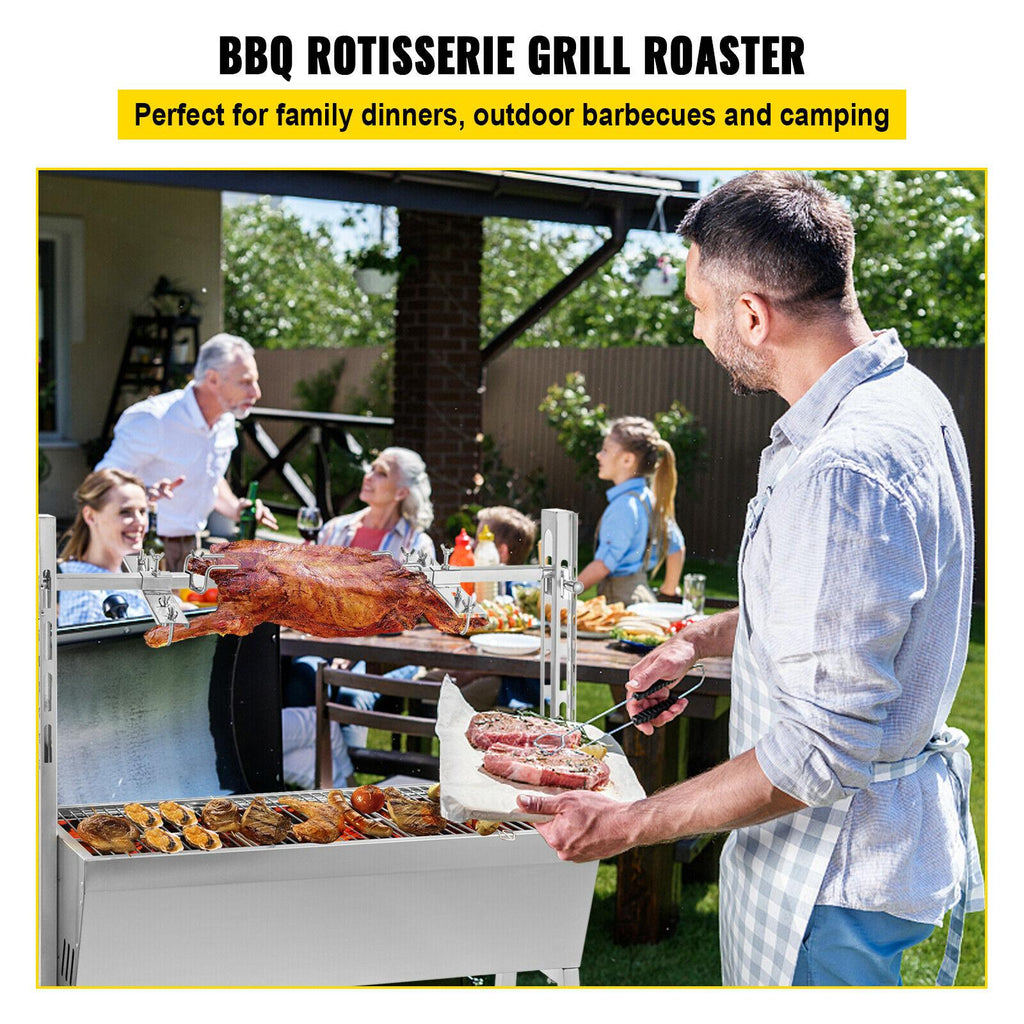 25W 132 Lbs  Lamb BBQ Roaster Rotisserie Spit Pig Goat Trotter Electric