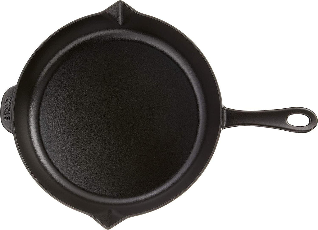 Staub Cast Iron 12-inch Fry Pan - Matte Black, Made in France