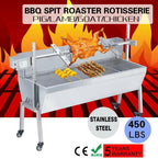 46"  Steel Spit Roaster 110V Outdoor BBQ CooLamb Chicken Grill