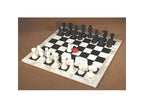 Black and White Alabaster Chess Set with Frame